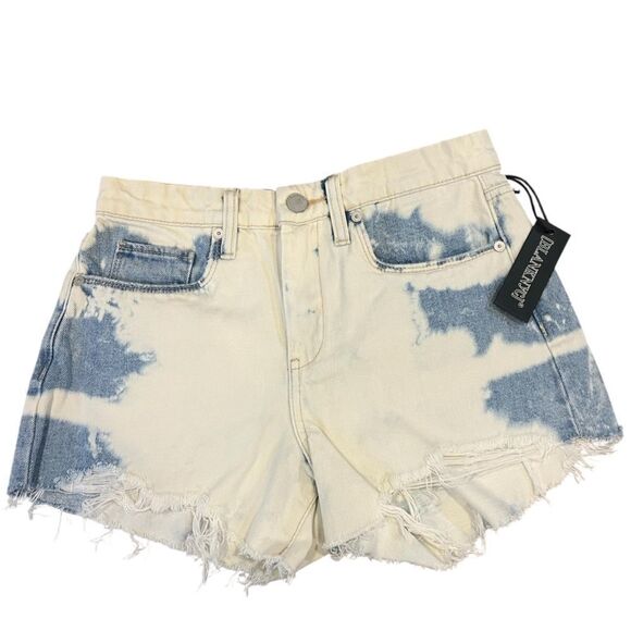 NWT Blank NYC Blue Barrow Vintage high rise Jean shorts size 25 with raw hem - Picture 1 of 9